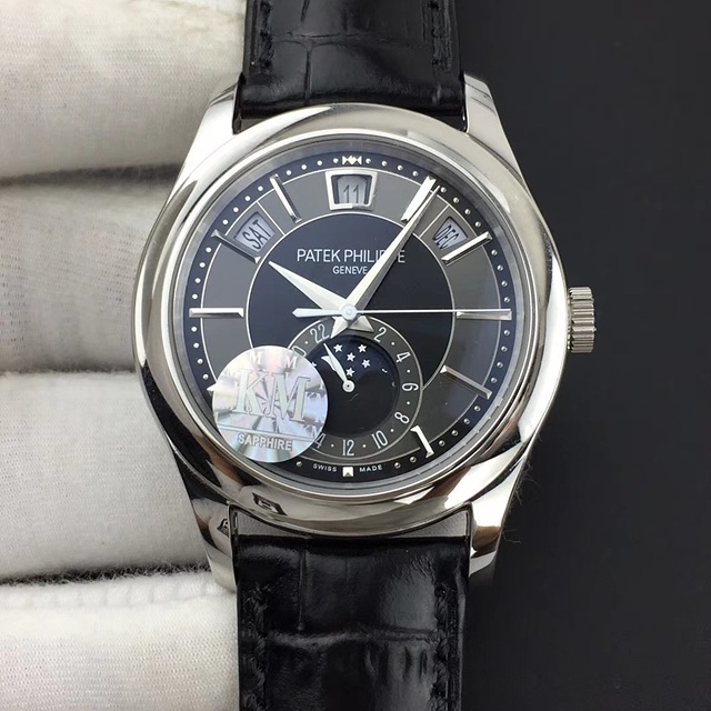 파텍필립(PATEK PHILIPPE)컴플리케이션즈 애뉴얼 캘린더 문페이즈 스틸 블랙