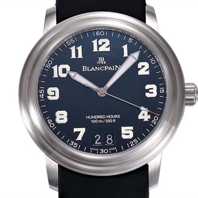 블랑팡(BLANCPAIN)르망 빅데이트 2850B 스틸 블랙다이얼 러버스트랩