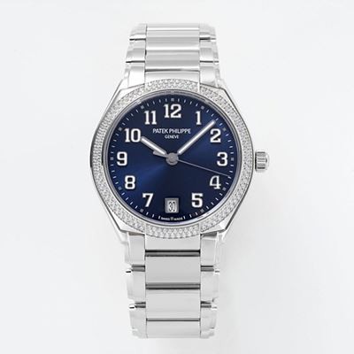 파텍필립 레플리카 시계  PATEK PHILILIPPE 파텍필립 파텍필립 Twenty 4 36mm 블루 태양burst 다이얼 다이아몬드 오토매틱 메탈 시계 73001200A-001