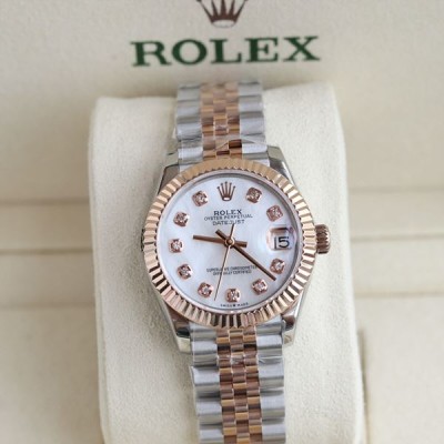 롤렉스 레플리카 시계 ROLEX 롤렉스 데이저스트 오이스터 31mm 화이트 진주자개 다이얼 오토매틱 메탈 시계 278271