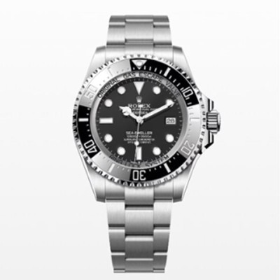 로렉스 레플리카 시계 ROLEX 롤렉스 딥씨 오이스터 44mm 블랙 다이얼 오토매틱 메탈 시계 136660