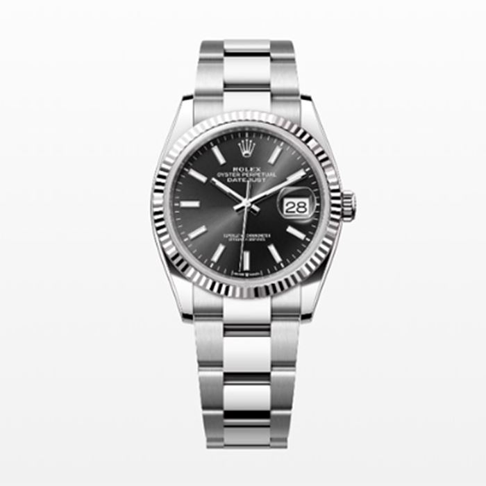 로렉스 레플리카 시계 ROLEX 롤렉스 데이트저스트 오이스터스틸 36mm 브라이트 블랙 다이얼 오토매틱 메탈 시계 126234