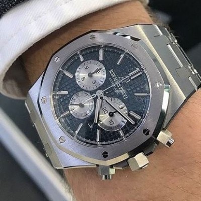 오데마피게 레플리카 시계  [Audemars Piguet] 수입고급 로얄오크 크로노그래프 스틸 블루 다이얼