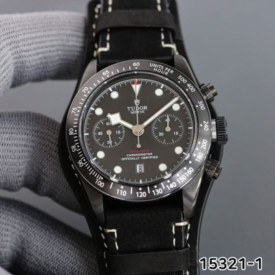 튜더 레플리카 시계 TUDOR 튜더 Black Bay Chrono 41mm 스틸 케이스 오토매틱 가죽시계 3color m79360n-0006