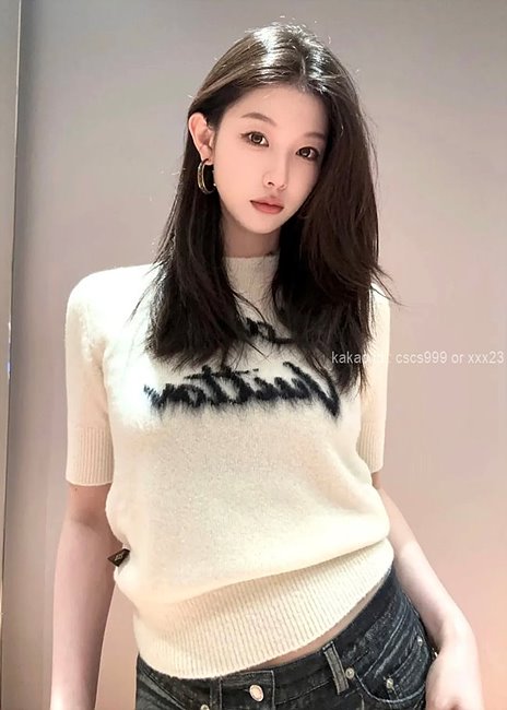 루이비통 반팔 라운드 니트 티셔츠 레플리카 미러급 SA급 S급 고퀄리티 의류 [여성]
