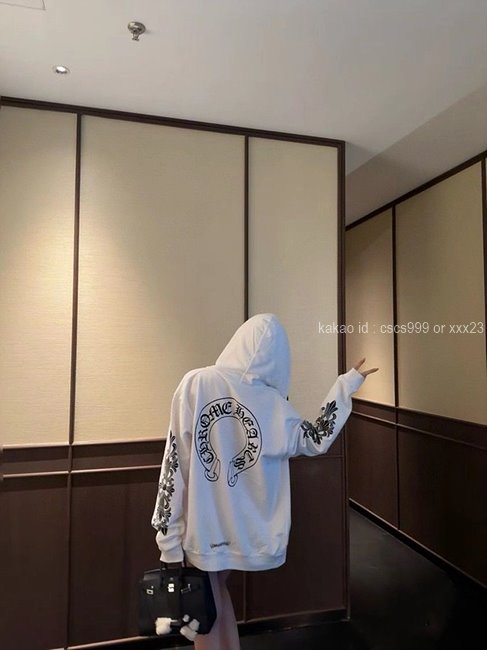 크롬하츠 홀스슈 플로럴 크로스 슬리브 후드집업 (2 color) 레플리카 미러급 SA급 S급 고퀄리티 의류 [남성여성공용]