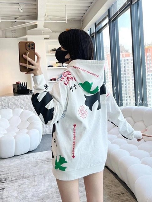 크롬하츠 스텐실 긴팔 후드맨투맨 레플리카 미러급 SA급 S급 고퀄리티 의류 [남성여성공용]