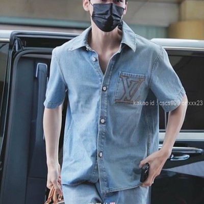 루이비통 반팔 데님 카라셔츠 레플리카 미러급 SA급 S급 고퀄리티 하이엔드 최상급 의류 [남성여성공용]