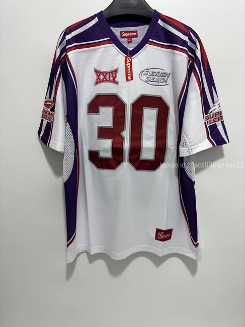 [김ㅇㅇ 고객님 주문제품 검수사진] Supreme Sudden DeathFootball Jersey White 레플리카 미러급 SA급 S급 고퀄리티 하이엔드 최상급 슈프림 반팔티