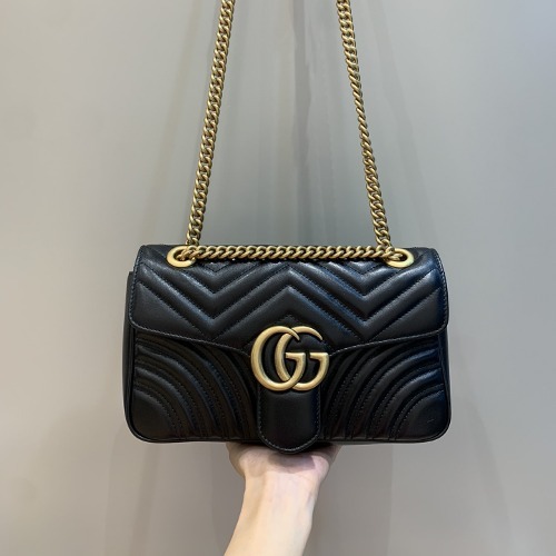 구찌 GG 마몬트 마틀라세 숄더백 스몰 [금장 블랙] 레플리카 미러급 SA급 S급 고퀄리티 크로스백 best [여성]