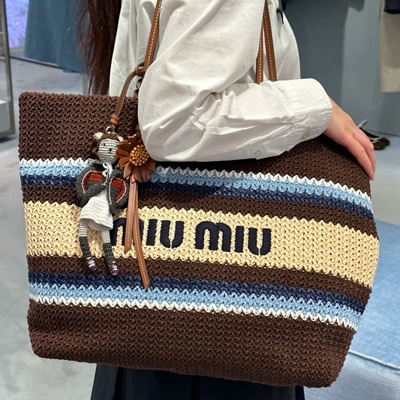 미우미우 라피아 효과 우븐 토트백 MIU-5BG228 (4 color) 레플리카 미러급 SA급 S급 고퀄리티 최상급 하이엔드 가방 [여성] - best