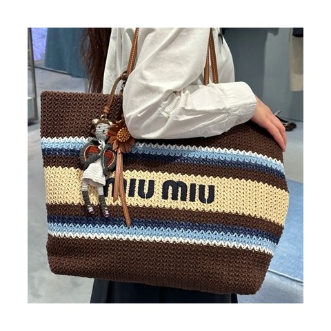 미우미우 라피아 효과 우븐 토트백 MIU-5BG228 (4 color) 레플리카 미러급 SA급 S급 고퀄리티 최상급 하이엔드 가방 [여성] - best