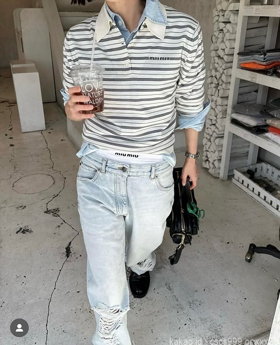 미우미우 카라 니트 레플리카 미러급 SA급 S급 고퀄리티 긴팔티셔츠 [남성여성공용] - best