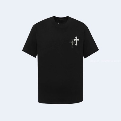 크롬하츠 크로스 슬러리 아플리케 반팔 라운드 티셔츠 레플리카 미러급 SA급 S급 고퀄리티 의류 [남성여성공용] 최상급 하이엔드 - best