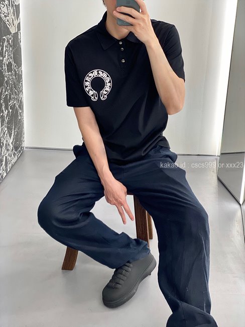 크롬하츠 반팔 카라 티셔츠 레플리카 미러급 SA급 S급 고퀄리티 의류 [남성여성공용] - best