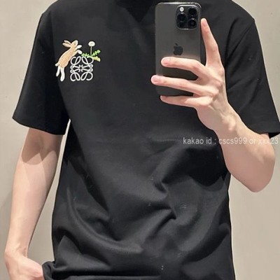 로에베 (2 color) 반팔 라운드티셔츠 레플리카 미러급 SA급 S급 고퀄리티 하이엔드 최상급 의류 [남성여성공용] - best