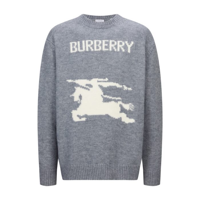 버버리 캐시미어 승마 자카드 긴팔 라운드 니트 그레이 레플리카 미러급 SA급 S급 고퀄리티 하이엔드 최상급 의류 [남성여성공용] - best