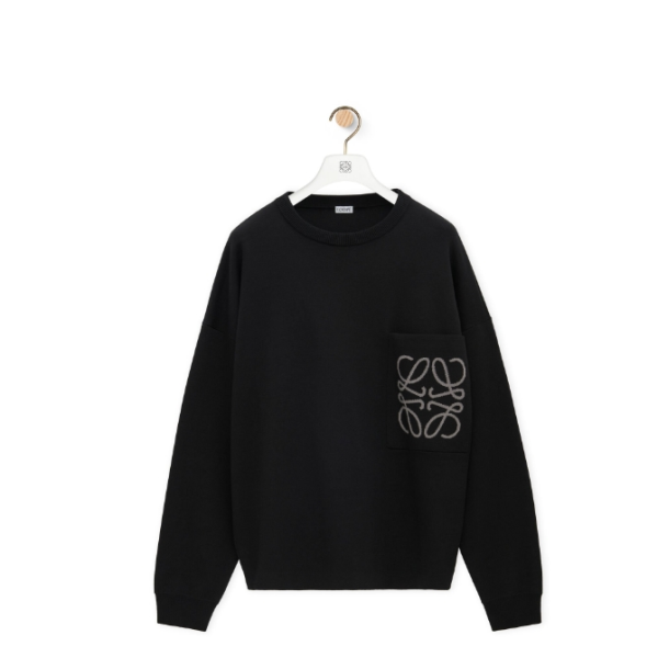 로에베 스웨터 - 코튼 & 비스코스 (블랙,화이트) 레플리카 미러급 SA급 S급 고퀄리티 하이엔드 최상급 의류 [남성여성공용] - best