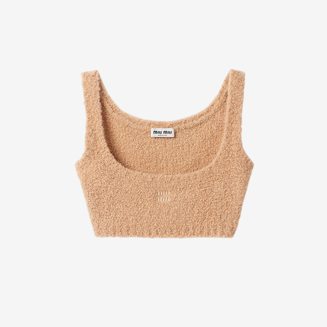 미우미우 레플리카 알비노화이트 캐시미어 실크 탑